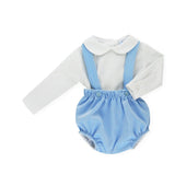 Sardon Baby Boy Blue Corduroy Dungaree Short Set